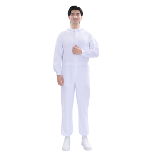Tuta <span class=keywords><strong>da</strong></span> <span class=keywords><strong>lavoro</strong></span> <span class=keywords><strong>per</strong></span> l'industria alimentare bianca | Tessuto TC65/35 210gsm | Uniforme <span class=keywords><strong>per</strong></span> la lavorazione degli alimenti personalizzata in fabbrica - Product Image 2