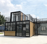 Maison conteneur verte directement de l'usine, maison préfabriquée, maison mobile, structure en acier portable, bureau-cabine avec terrasse sur le toit, vente en gros