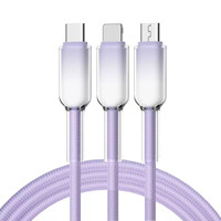 Câble USB 3 en 1 en nylon tressé, charge rapide, chargeur super rapide, câble micro type C pour Xiaomi, pour téléphone Samsung