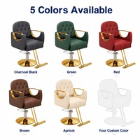 Fauteuil de Barbier Rétro Vintage Moderne Inclinable et Pivotant avec 5 Styles pour Salon de Coiffure – Vente Directe en Gros