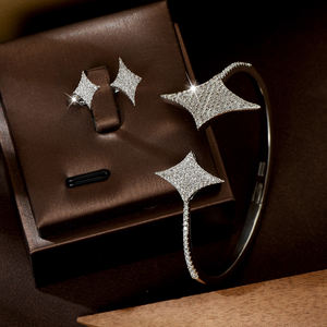 ชุดเครื่องประดับ <span class=keywords><strong>CZ</strong></span> ไมโครปูแบบเรียบง่ายชุดแหวนกำไลรูปดาวชุดเครื่องประดับงานหมั้นสำหรับผู้หญิง S-<span class=keywords><strong>527</strong></span> - Product Image 2