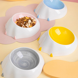 Ceramic <b>Cat</b> Bowl Rounded Non-Slip Pet <b>Feeder</b> For <b>Cat</b> Food And Water Feeding Dish - Product Image 4