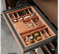 UZIA Organisateur de bijoux en alliage d'aluminium, plateau de rangement pour tiroir, boîte de rangement murale détachable, insert de placard, accessoires de placard haut de gamme
