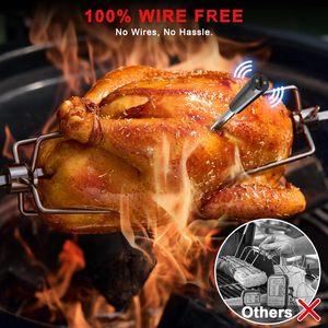 Thông minh không dây thịt Nhiệt kế kỹ thuật số nấu ăn Nhiệt kế với không dây thăm dò từ xa phạm vi nhiệt kế thực phẩm - Product Image 2