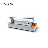 Table électrique de vapeur de réchauffeur de nourriture de buffet de Bain Marie d'acier inoxydable de qualité alimentaire commerciale pour la restauration et les restaurants