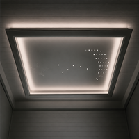Gazebo en aluminium thermolaqué avec écran d'intimité découpé au laser et puits de lumière Starlight |   Abri de terrasse LED étanche sur mesure 3x3