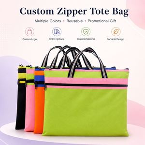 Sac de documents minimaliste Oxford imperméable, pochette pour ordinateur portable A4, étui professionnel multi-couches avec logo personnalisé - Product Image 1