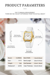 CURREN 9113 Orologio da Donna per Infermiere Quadrante Facile da Leggere Orologi da Polso con Cinturino in Silicone Orologi con Secondi e <span class=keywords><strong>24</strong></span> <span class=keywords><strong>Ore</strong></span> per Infermiere - Product Image 4