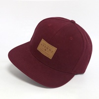 Topi Snapback Unisex 6 Panel Bahan Katun Twill Berlogo Kulit Custom, Model Flat Brim, Bernapas, Cocok untuk Olahraga Luar Ruangan, Laris di Tahun 2026