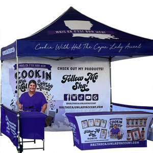 Tente personnalisée avec impression par sublimation, bâche, ensemble de tentes de réception portables pour exposition commerciale - Product Image 1