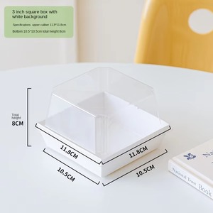Caja cuadrada de mousse de 3-5 pulgadas de alto, antivaho, reciclable, con etiqueta personalizada estampada para empaque al por mayor de sándwiches y pan. - Product Image 6