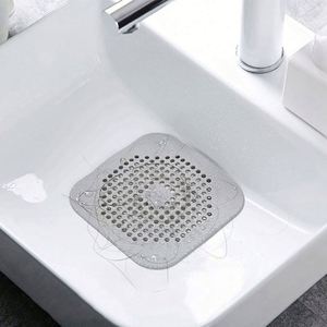Filtre à cheveux et égouttoir d'évier carré en silicone tendance à prix abordable pour cuisine et salle de bain, directement de l'usine - Product Image 1