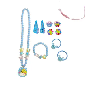 Joyas para niñas pequeñas de 1 a 7 años, conjunto de joyas de unicornio para niños, anillos de juego, collares, pulseras para niñas pequeñas