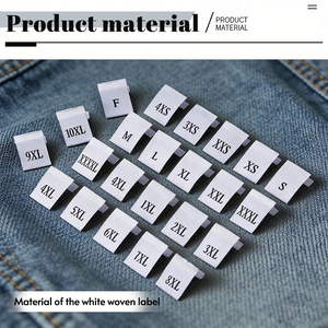 Etiquetas de Tela Personalizadas para Ropa de la Talla S a la XXL, Etiquetas de Tela Duraderas, Etiquetas de Talla Tejidas Personalizadas, Etiquetas de Talla para Ropa - Product Image 4