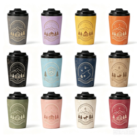 Mug de voyage isotherme 12 oz en acier inoxydable avec couvercle anti-fuite, tasse à café réutilisable
