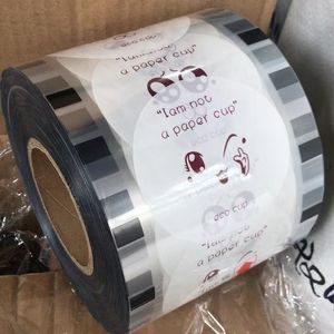 Película de Sellado de Plástico Personalizada, Impermeable, de PP, para Tapa de Té de Burbujas, Sellado Térmico, Impresión PET, Rollo de Película para Sellar Vasos - Product Image 5