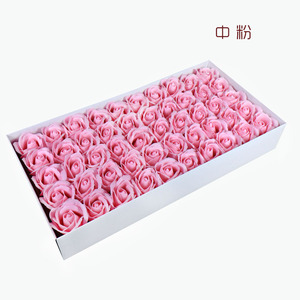 Roses en mousse de 7 cm, 50 pièces, fleurs artificielles à 3 couches, décoration pour la maison, mariage, fête, Saint-Valentin, <span class=keywords><strong>rose</strong></span> de simulation, cadeau de fête - Product Image 2