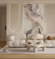 Prix d'usine personnalisé haute brillance marbre UV feuille PVC conseil moderne étanche SPC panneau mural pour salle à manger salon hôtel intérieur