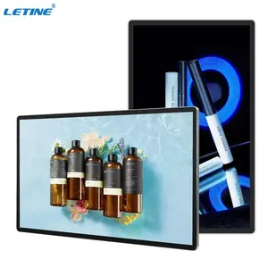 Letine OEM תפריט מקורה נגן מדיה אלקטרוני רשת 55 65 75 אינץ' תצוגת קיוסק צמודת קיר