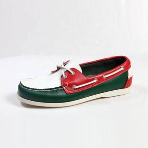 Mocassins de conduite pour hommes en <span class=keywords><strong>cuir</strong></span> véritable, style rétro, à lacets, souples et décontractés, à plateforme, multicolores, type chaussures bateau - Product Image 6