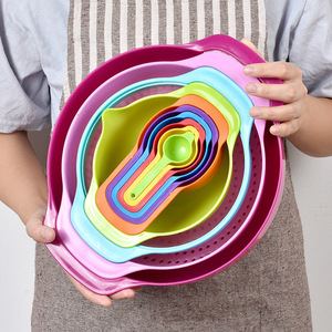 Baking tool set, including 10-piece set of <b>measuring</b> <b>spoons</b>, PP <b>measuring</b> cups, rainbow bowls, multi-functional vegetable - Product Image 2