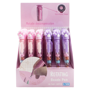 O & Q luxe Kawaii mignon Design patte de <span class=keywords><strong>chat</strong></span> 0.7mm stylos à bille encre noire et bleue stylos rotatifs ensemble cadeau pour l'écriture - Product Image 5