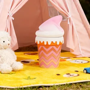 Rukioo Hot Sale Sweet Ice Cream Design Classic Manual Dry <b>Herb</b> <b>Grinder</b> 73MM Size Zinc Alloy Plastic - Product Image 3