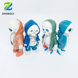 Ensemble de 4 figurines décoratives sur le thème d'Halloween bleu clair, édition de collection, vente directe d'usine avec une réduction significative - Product Image 6