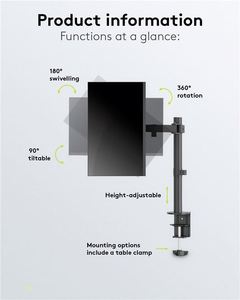 Adjustable Monitor Stand Arm for <b>Ergonomic</b> <b>Desk</b> Setup with 90 Degree Tilt Angle New Product - Product Image 4