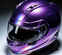 Pigment à Effet Spécial GUANZUN pour Revêtement de Casque de Moto, Peinture Violette, Aluminium Holographique, Poudre de 5 à 100 Microns