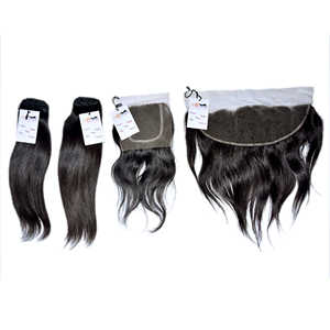 วิกผมด้านหน้าแบบบราซิลเลี่ยนผมดิบแบบมีลูกไม้ปิดแบบบราซิลเลี่ยน - Product Image 1