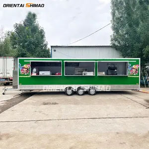 Refrigerador de Ensalada Oriental Shimao, remolque de tres fregaderos con eje de AL-KO, se exporta a los EE. UU., camión móvil de alimentos