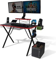 Muebles Multifuncionales de Oficina en Casa de Estilo Moderno, Mesa de Juego de Madera y Metal Económica, Escritorio de Esquina para Computadora de Madera MDF para Jugadores