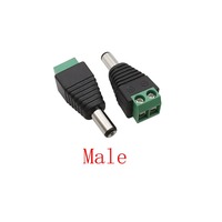 Connecteur d'alimentation DC en laiton 5,5x2,1mm / 5,5x2,5mm, prise mâle/femelle, bornier adaptateur DC 12V/24V, boîtier plastique