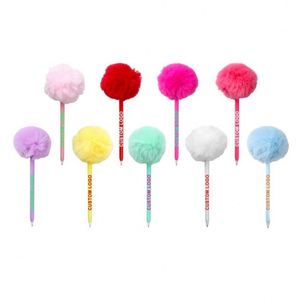 Plush Ball Promotional Plastic Ballpoint Pens Wholesale <b>Creativity</b> Slim Signature Pens with Custom logo for Corporate Events - Product Image 4