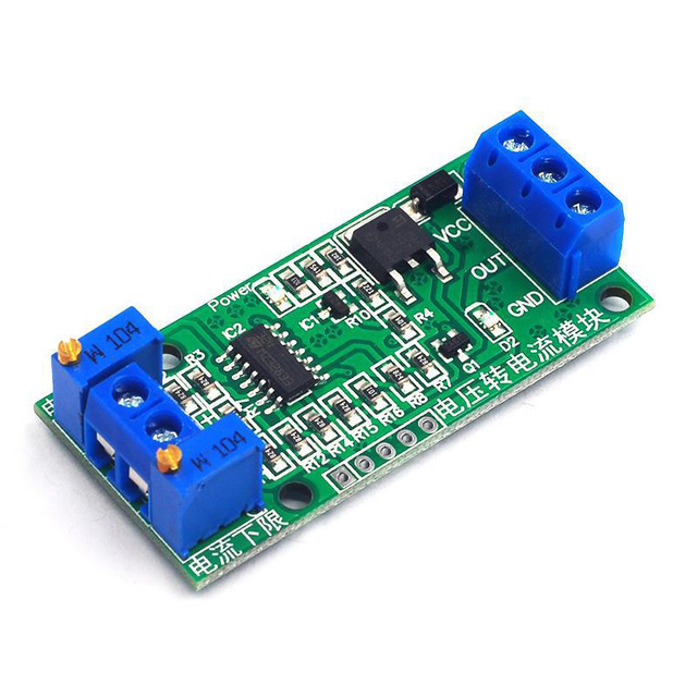 Voltage-to-current signal converter 0-2.5V, 3.3V, 5V, 10V, 15V, 24V to 4-20mA transmitter