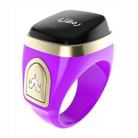Smart Tasbih Zikr Ring Longue Endurance 6 Rappel du temps de prière Smart Tasbeeh Compteur Affichage numérique Étanche Musulman Anneaux