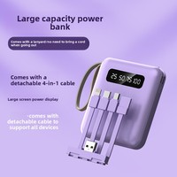 Vente en gros de mini-batteries externes en plastique certifiées 3C, 20000 mAh, grande capacité, chargeur portable / sorties Micro USB / Type-C / USB