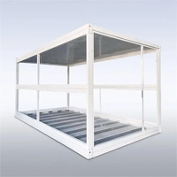 Module de conteneur préfabriqué moderne et pliable de 20 pieds et 40 pieds, prêt à l'emploi, pour maison, bureau, mini-maison, bar, cuisine, école, entrée, centre commercial