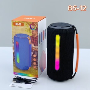 BS-12 di động không dây cho <span class=keywords><strong>Bluetooth</strong></span> loa mini bass woofer với RGB chiếu sáng chuyên nghiệp ngoài trời Vải Hoạt động loa - Product Image 6