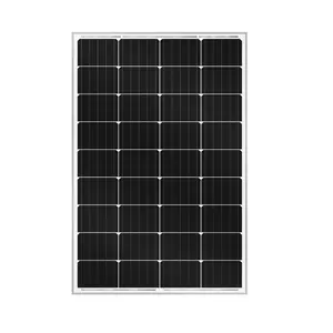 Solar platten Neue überlappende Solarmodule Schwarz PV Solar 110W 80 Watt 100W OEM Box Glas rahmen zum Weiter verkauf