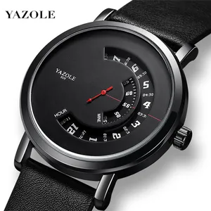 Yazole 509 510 511 P นาฬิกาข้อมือผู้ชาย,นาฬิกาควอตซ์ความคิดสร้างสรรค์แฟชั่นฮอลโลว์ Reloj Hombre สายสแตนเลสนาฬิกาผู้ชาย