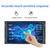 8 10.1 11.6 13.3 15 15.6 17 17.3 18.5 19 21.5 23.8 27 32 Inci Monitor Layar Sentuh Industri Open Frame untuk Pemasangan di Dinding, Layar LCD