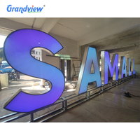 Enseigne LED Lumineuse Géante sur Pied RGB Personnalisée avec Logo 3D pour Extérieur et Entreprise