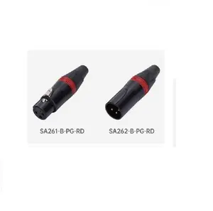 4-Pole Female/Male Cannon XLR Connector Plug for Microphone