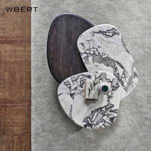 WBERT Table basse et thé moderne en forme de marbre Combinaison haute et basse personnalisable pour les meubles de salon Table à thé - Product Image 4