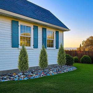 人工シダートピアリー木グラウンドスパイク付きUV耐性フェイクブッシュ屋外屋内庭用人工サイプレス植物 - Product Image 4