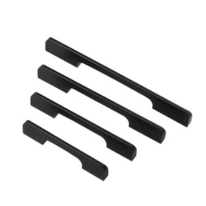 Modern Style Contemporary Chrome ORB <b>Black</b> Zinc Furniture Cabinet Drawer Handles Minimalist for Bedroom Use-Wardrobe Dresser - Product Image 1
