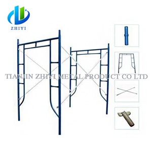 Marco <span class=keywords><strong>de</strong></span> andamio para construcción civil edificio galvanizado usado q235 acero móvil andamio Torre Equipo Conjunto y herramientas - Product Image 5