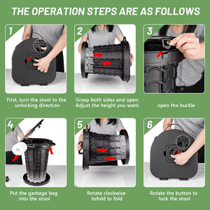 Toilettes portables pliables rétractables robustes pour le <span class=keywords><strong>camping</strong></span> Toilettes mobiles de plein air - Product Image 2